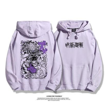 咒術迴戰聯名衛衣2023秋冬新款親子情侶裝薄絨款連帽衛衣