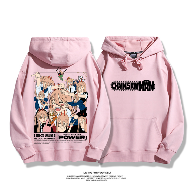 鏈鋸人新款 親子情侶男女款連帽衛衣