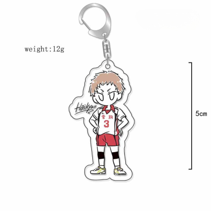 排球少年鑰匙扣動漫影山飛雄日向翔陽孤爪研磨西谷夕及川徹月島螢掛飾【單買三件起送】