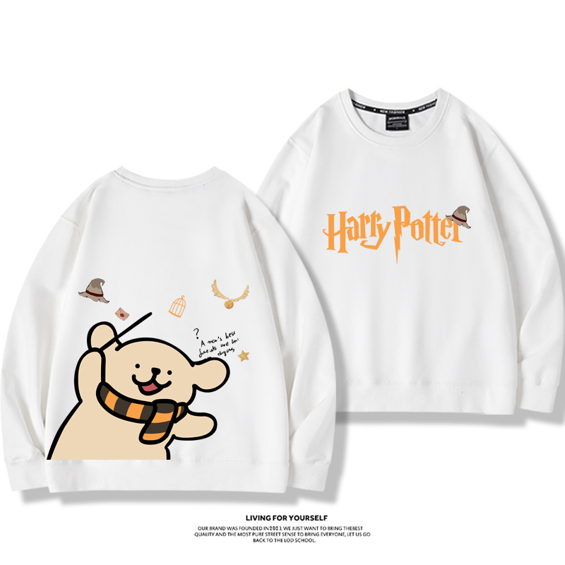 線條小狗2023親子情侶裝 圓領長袖