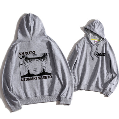 火影忍者聯名衛衣2024秋冬新款親子情侶裝薄絨款連帽衛衣