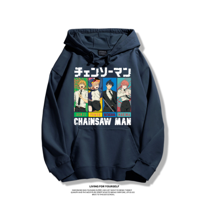 鏈鋸人新款 親子情侶男女款連帽衛衣