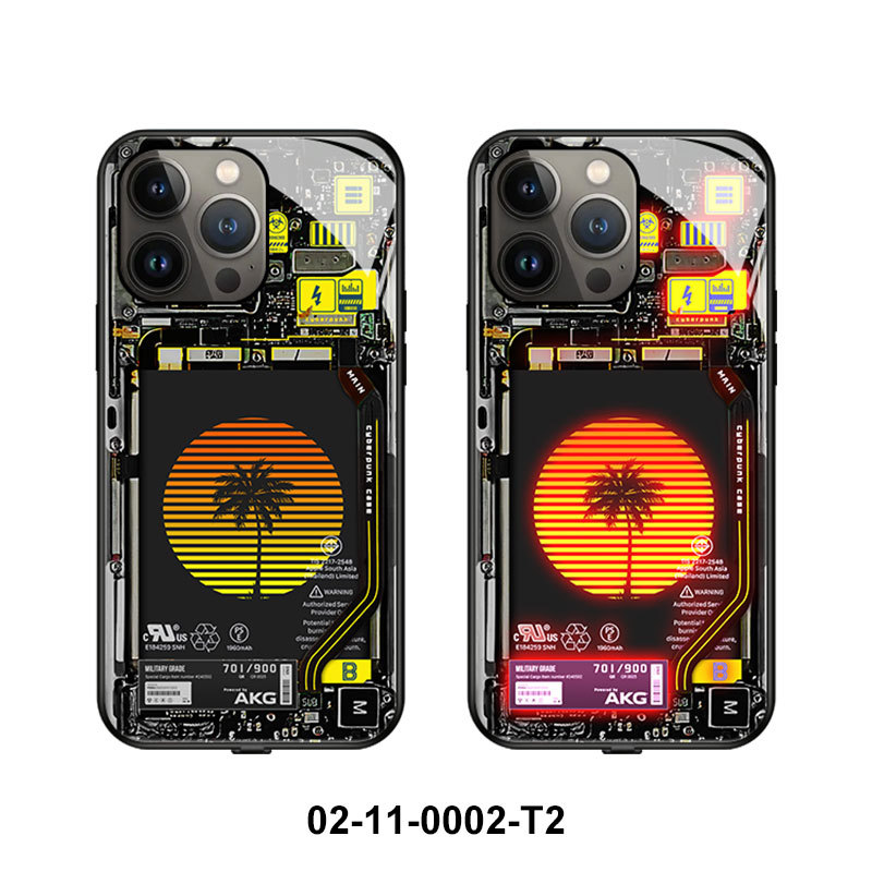 蘋果 系列賽博朋克來電閃智能發光手機殼
