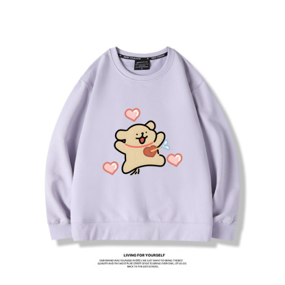 線條小狗2023親子情侶裝 圓領長袖