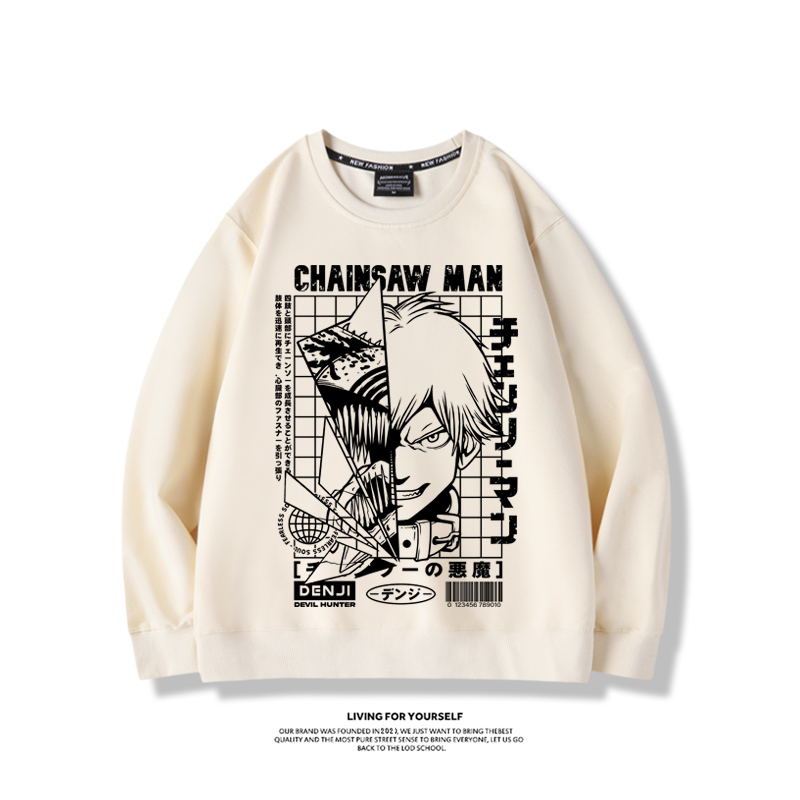 鏈鋸人電次2023親子情侶裝 圓領長袖