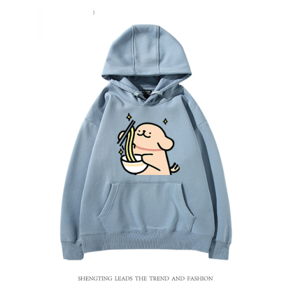 線條小狗 聯名衛衣2024秋冬新款親子情侶裝薄絨款連帽衛衣