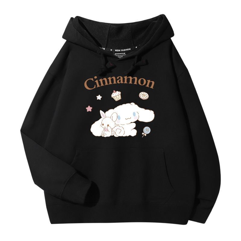 三麗鷗潮牌聯名衛衣2023秋冬新款親子情侶裝薄絨款連帽衛衣