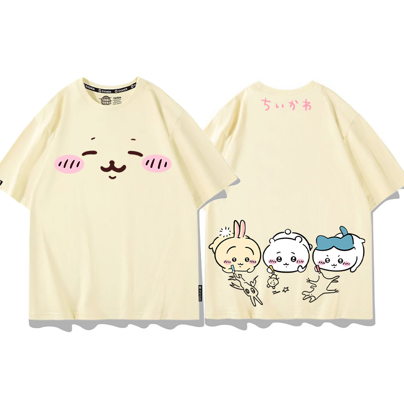 Chiikawa聯名衛衣2024秋冬新款親子情侶裝薄絨款連帽衛衣