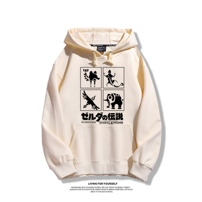塞爾達傳說聯名衛衣2023秋冬新款親子情侶裝薄絨款連帽衛衣