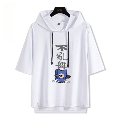 魔物獵人呆貓艾露貓搞怪 連帽短袖T恤