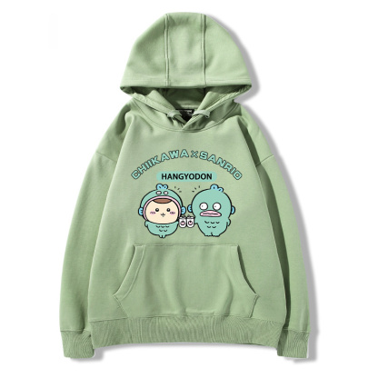 chiikawa吉伊卡哇聯名三麗歐 2024秋冬新款親子情侶裝薄絨款連帽衛衣