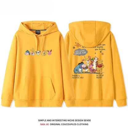 小熊維尼 聯名衛衣2025秋冬新款 親子情侶裝連帽衛衣