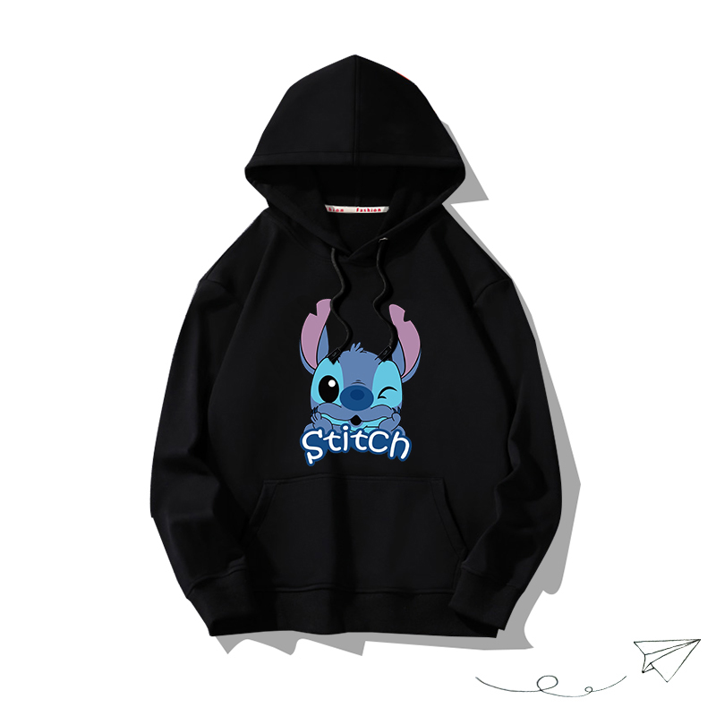 史迪仔聯名hiphop2025秋冬新款 親子情侶男女連帽衛衣