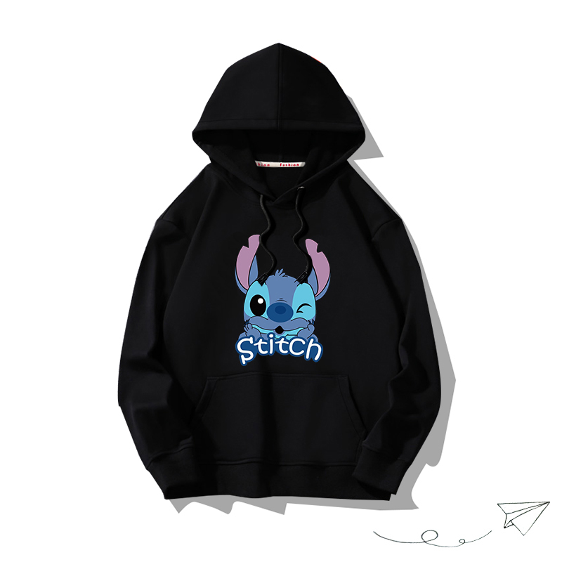 史迪仔聯名hiphop2025秋冬新款 親子情侶男女連帽衛衣