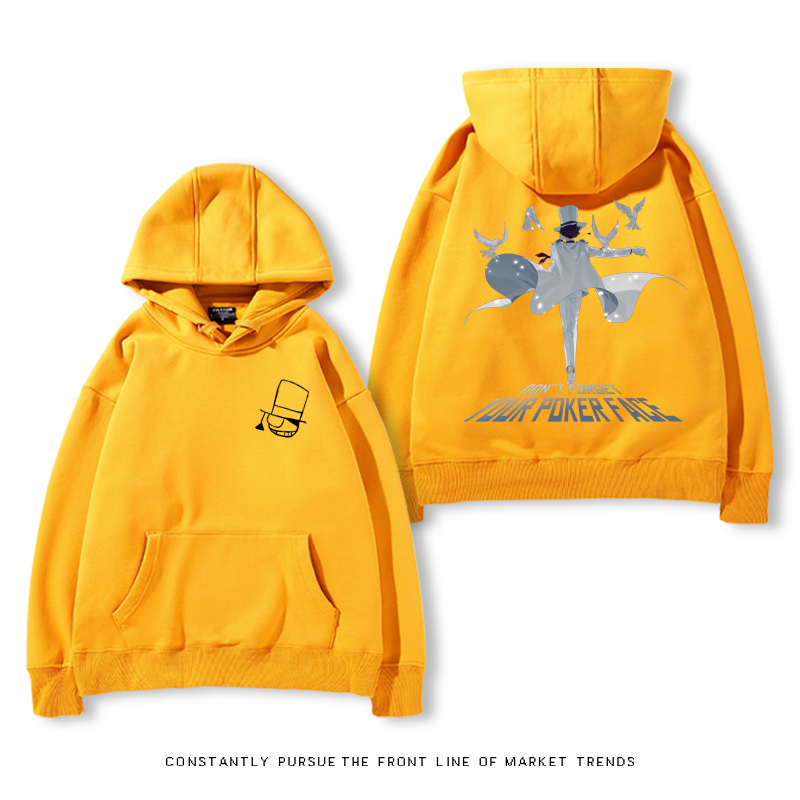 名偵探柯南聯名衛衣2024秋冬新款親子情侶裝薄絨款連帽衛衣