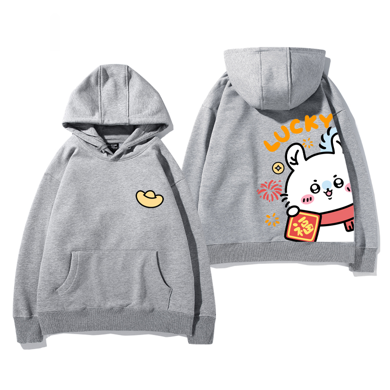 chiikawa 2024秋冬新款親子情侶裝薄絨款連帽衛衣