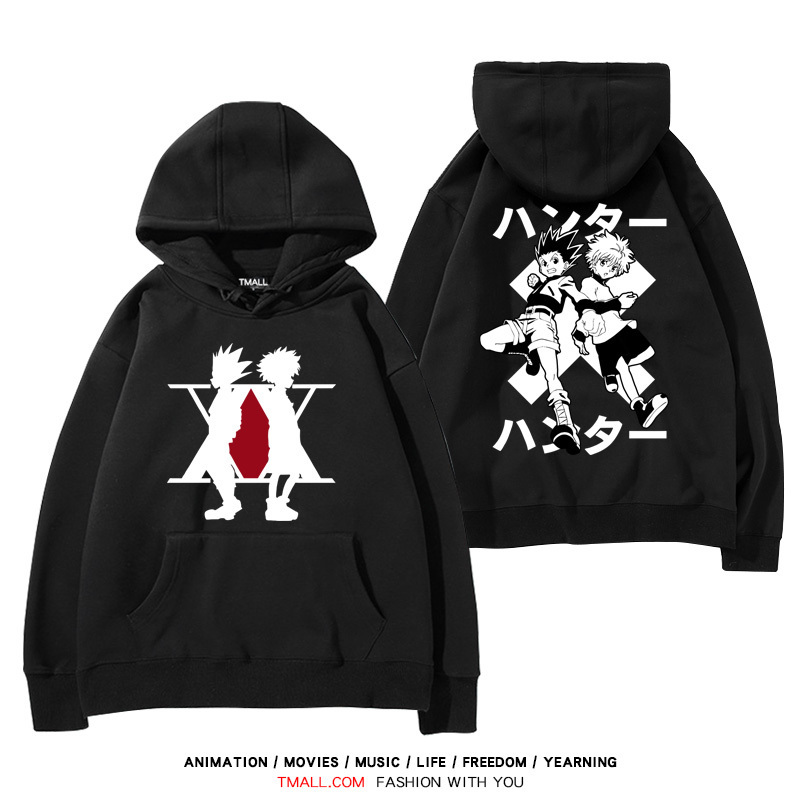 全職獵人 聯名衛衣2024秋冬新款親子情侶裝薄絨款連帽衛衣