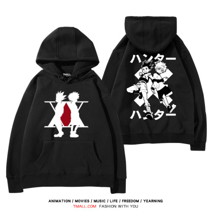 全職獵人 聯名衛衣2024秋冬新款親子情侶裝薄絨款連帽衛衣