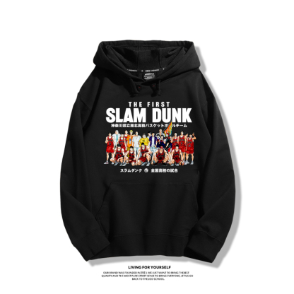 灌籃高手聯名衛衣2024秋冬新款親子情侶裝薄絨款連帽衛衣