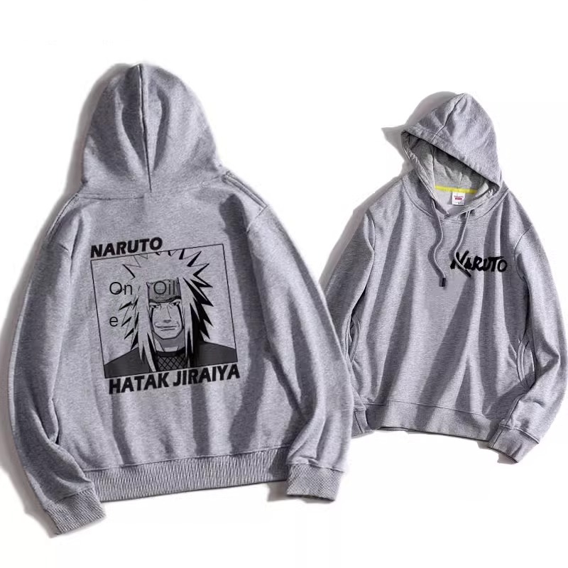 火影忍者聯名衛衣2024秋冬新款親子情侶裝薄絨款連帽衛衣