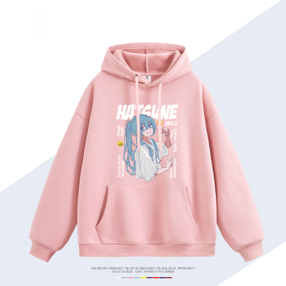 初音未來 聯名衛衣2025秋冬新款 親子情侶裝連帽衛衣