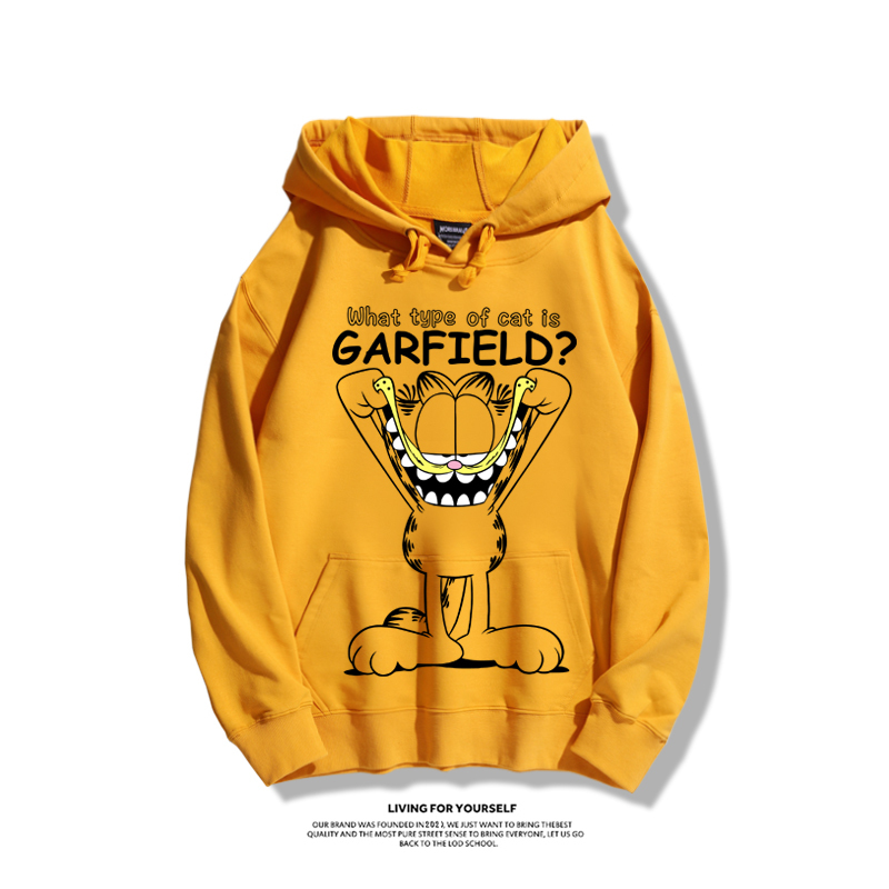 加菲貓聯名衛衣2025秋冬新款親子情侶裝連帽衛衣