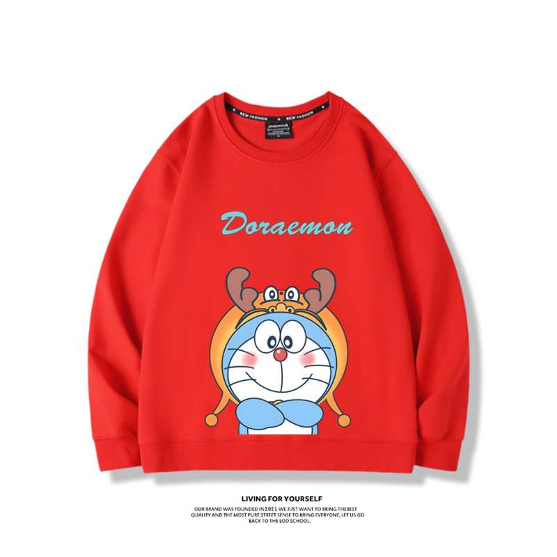 叮噹貓聯名龍年2024親子情侶裝 圓領長袖