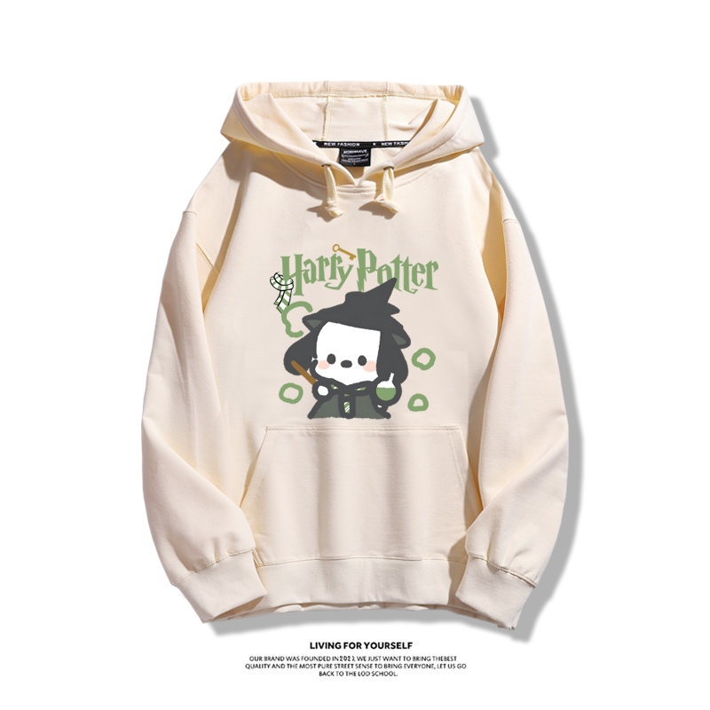 哈利波特聯名帕恰狗2023秋冬新款親子情侶裝薄絨款連帽衛衣