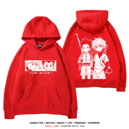 全職獵人 聯名衛衣2024秋冬新款親子情侶裝薄絨款連帽衛衣