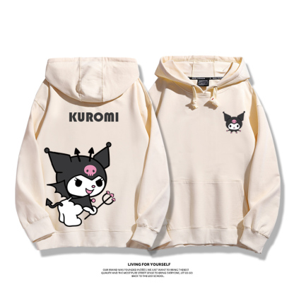 三麗鷗聯名聯名衛衣2023秋冬新款親子情侶裝薄絨款連帽衛衣