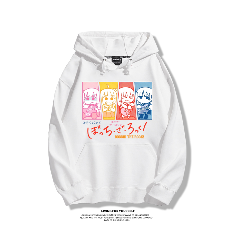 孤獨搖滾聯名衛衣2023秋冬新款親子情侶裝薄絨款連帽衛衣