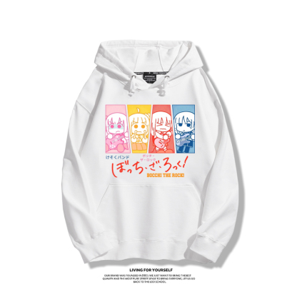 孤獨搖滾聯名衛衣2023秋冬新款親子情侶裝薄絨款連帽衛衣