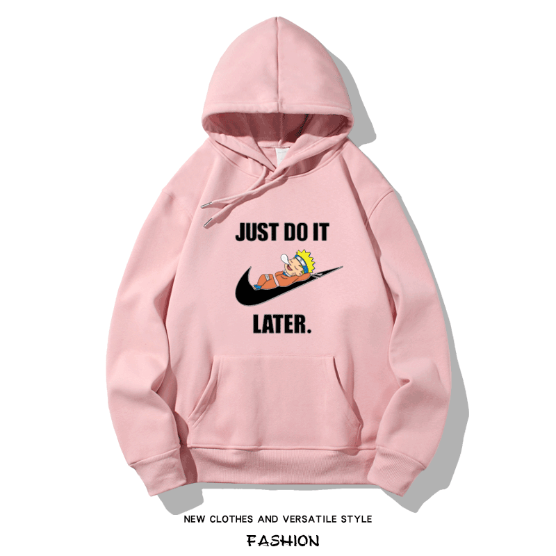 火影忍者聯名衛衣2024秋冬新款親子情侶裝薄絨款連帽衛衣