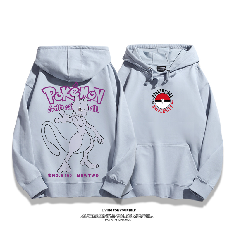 寶可夢聯名衛衣2023秋冬新款親子情侶裝薄絨款連帽衛衣