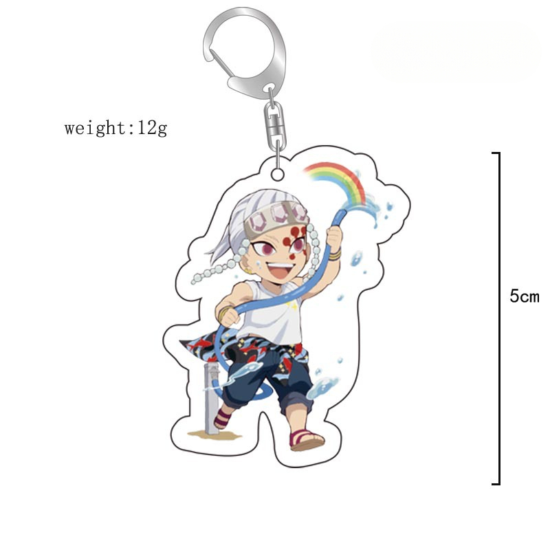 鬼滅之刃鑰匙扣亞克力動漫甘露寺蜜璃時透無一郎蟲柱卡通周邊掛飾【單買三件起送】