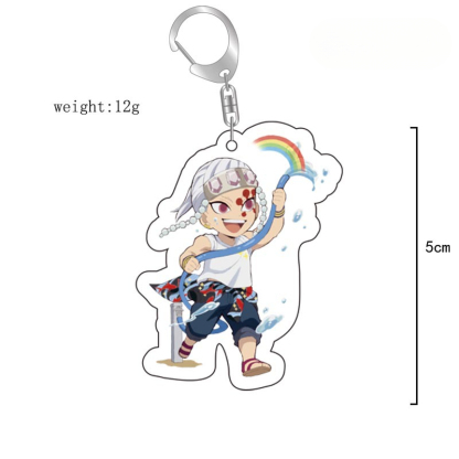 鬼滅之刃鑰匙扣亞克力動漫甘露寺蜜璃時透無一郎蟲柱卡通周邊掛飾【單買三件起送】