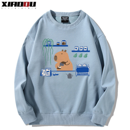 卡皮巴拉 2024親子情侶裝 圓領長袖