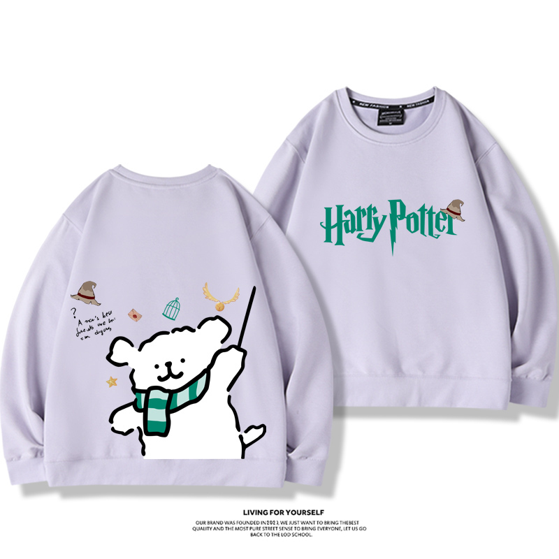 線條小狗2023親子情侶裝 圓領長袖