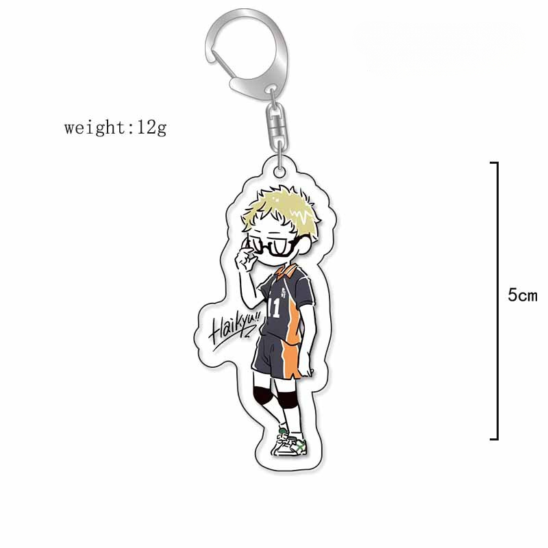 排球少年鑰匙扣動漫影山飛雄日向翔陽孤爪研磨西谷夕及川徹月島螢掛飾【單買三件起送】