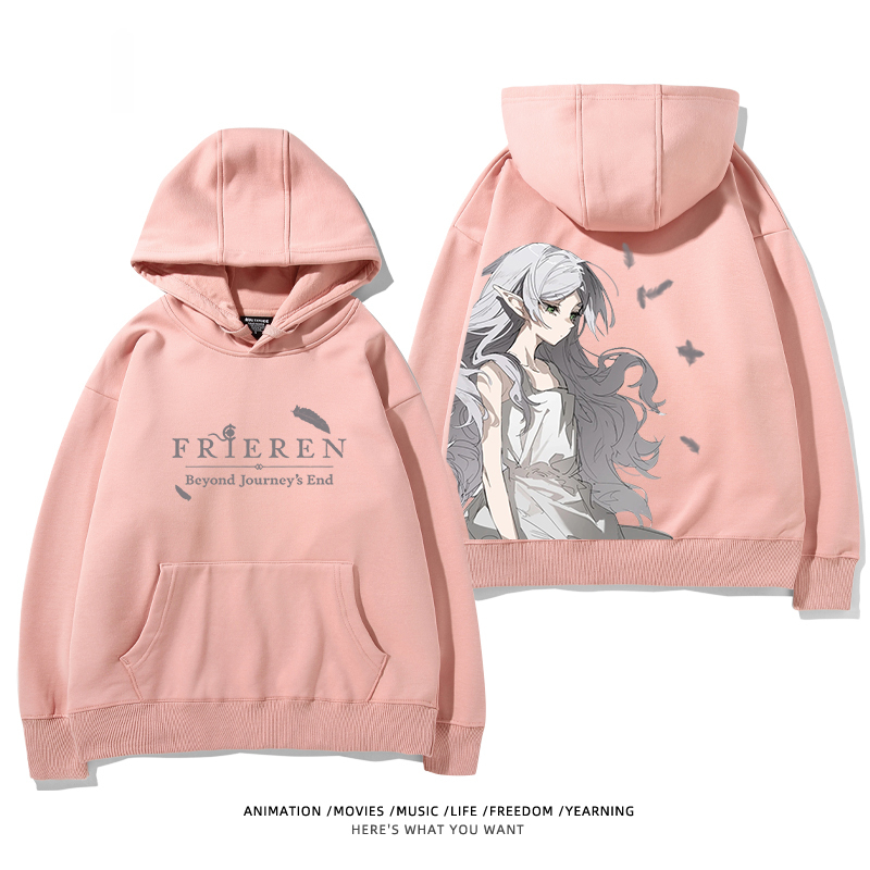 葬送的芙莉蓮 2024秋冬新款親子情侶裝薄絨款連帽衛衣