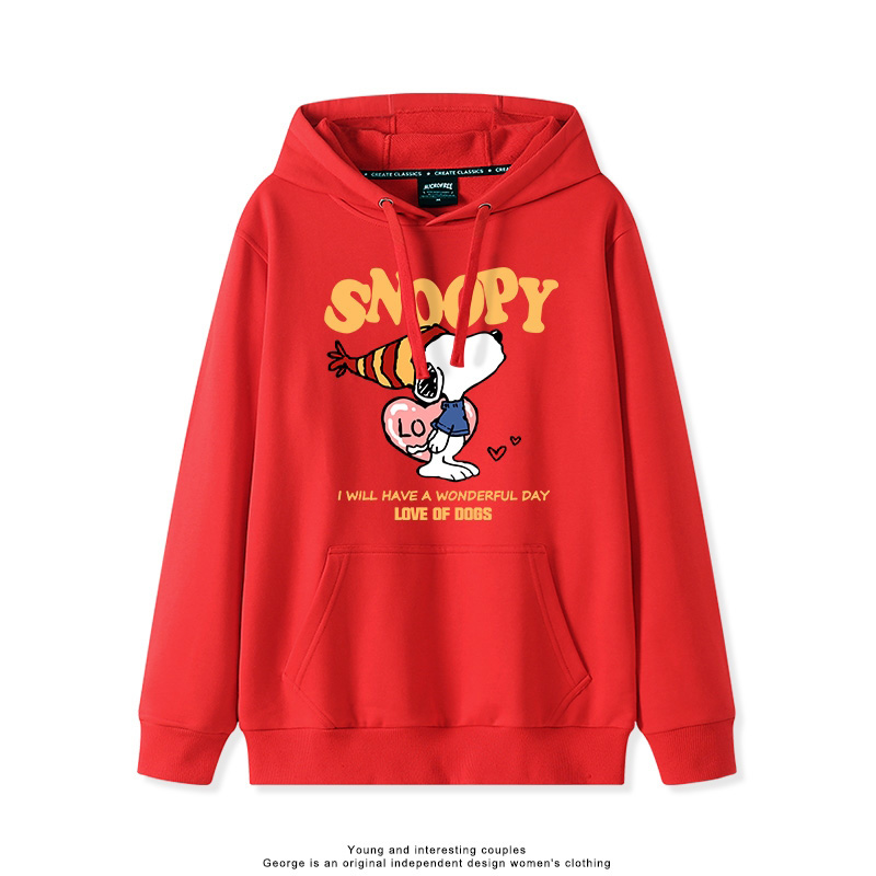史努比 聯名衛衣2025秋冬新款親子情侶裝連帽衛衣