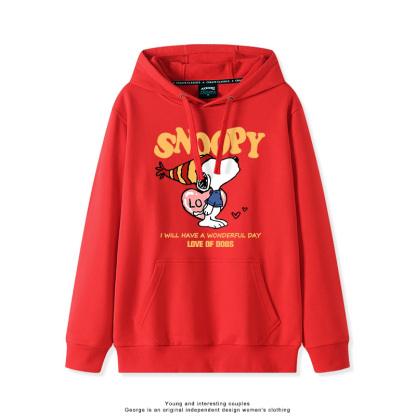 史努比 聯名衛衣2025秋冬新款親子情侶裝連帽衛衣