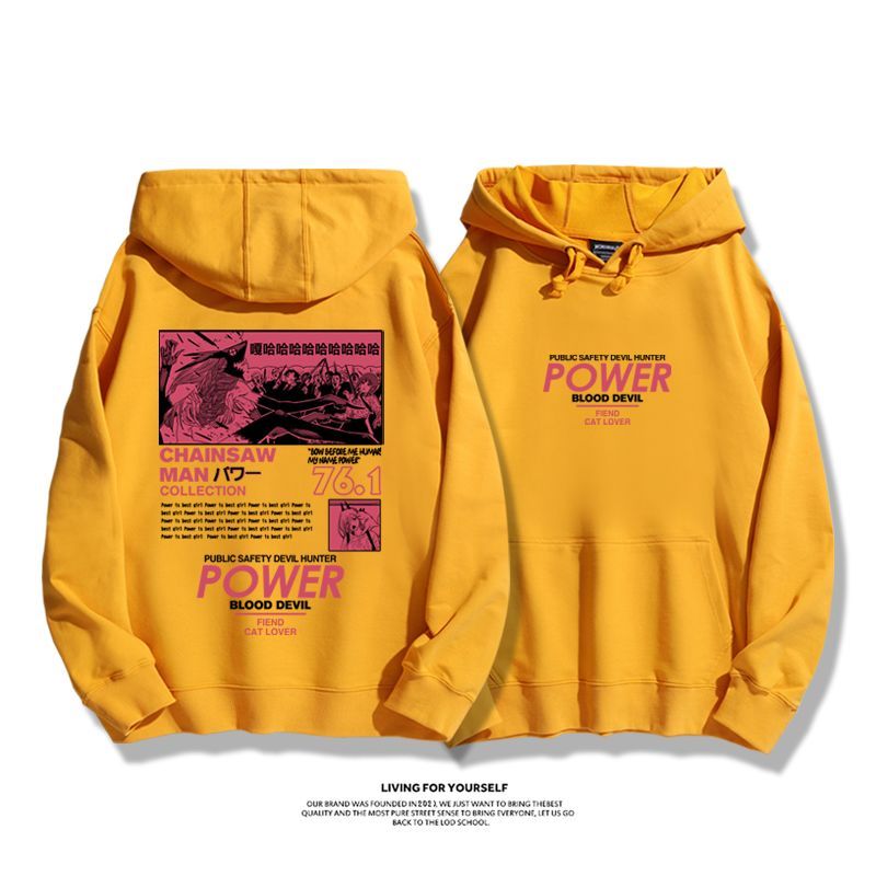 鏈鋸人新款 親子情侶男女款連帽衛衣