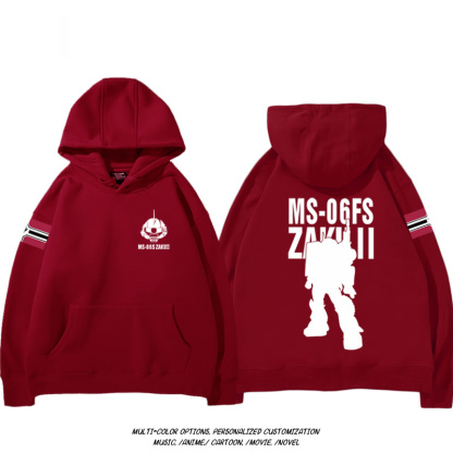 機動戰士高達扎古吉翁 聯名衛衣2024秋冬新款親子情侶裝薄絨款連帽衛衣