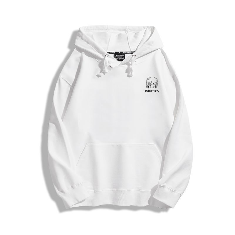 名偵探柯南聯名衛衣2023秋冬新款親子情侶裝薄絨款連帽衛衣