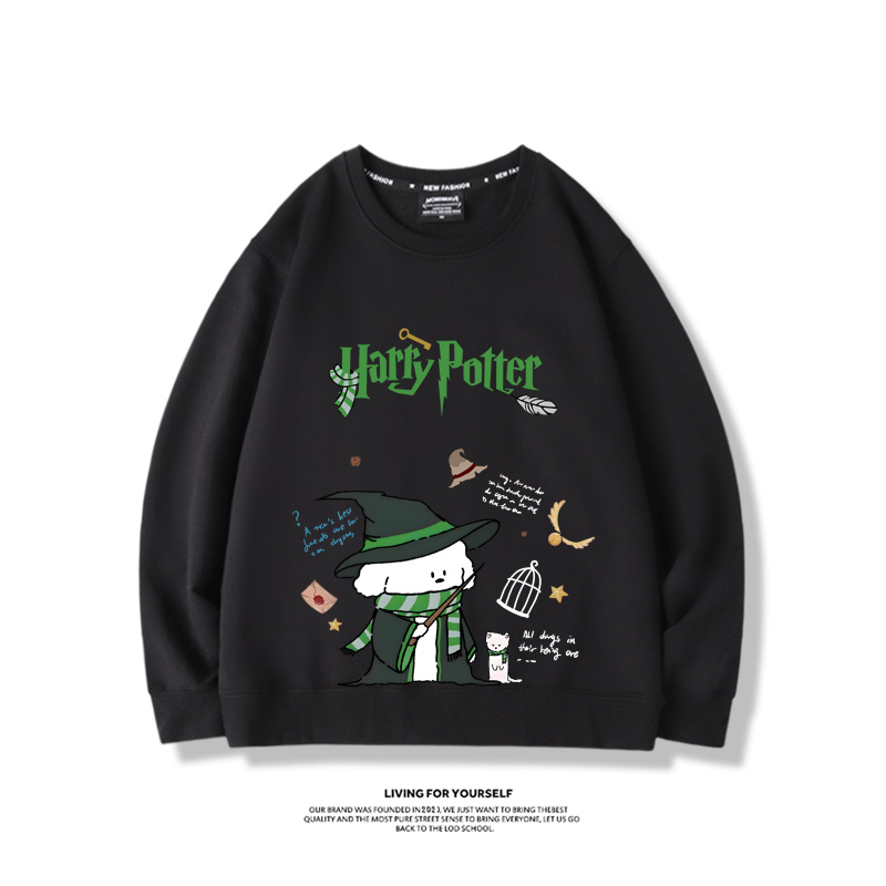 線條小狗2023親子情侶裝 圓領長袖