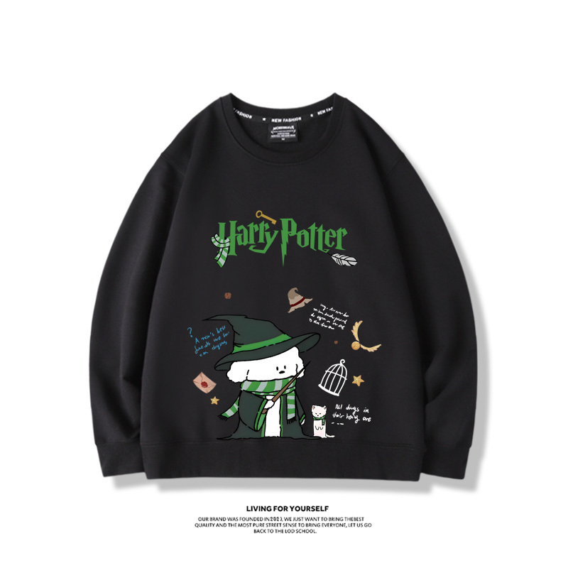 線條小狗2023親子情侶裝 圓領長袖