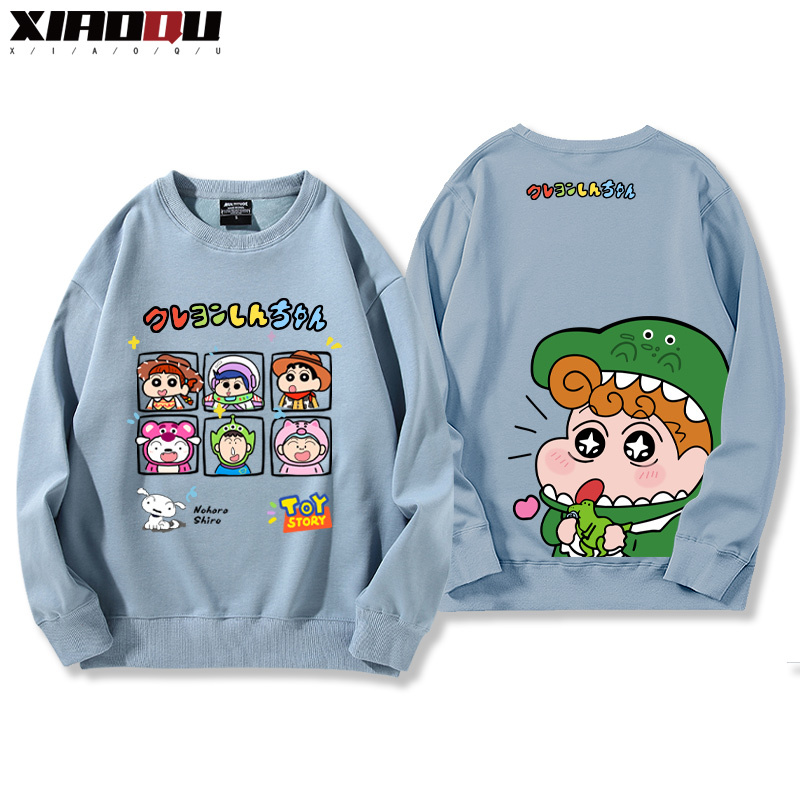 蠟筆小新聯名西遊記哈利波特玩具總動員小葵巴斯光年赫敏 2024親子情侶裝 圓領長袖