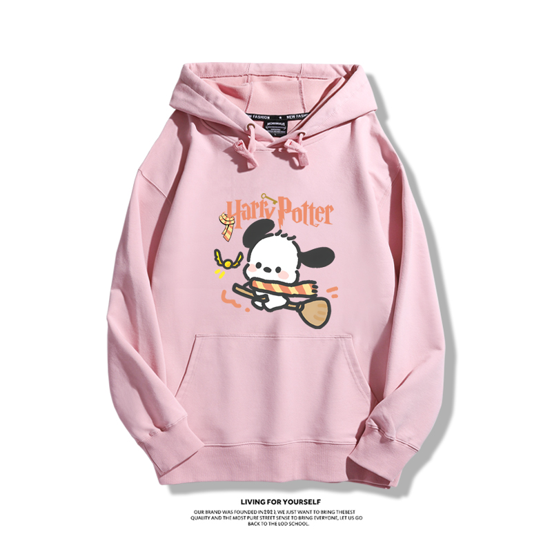 哈利波特聯名帕恰狗2023秋冬新款親子情侶裝薄絨款連帽衛衣