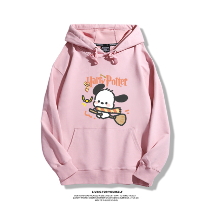 哈利波特聯名帕恰狗2023秋冬新款親子情侶裝薄絨款連帽衛衣
